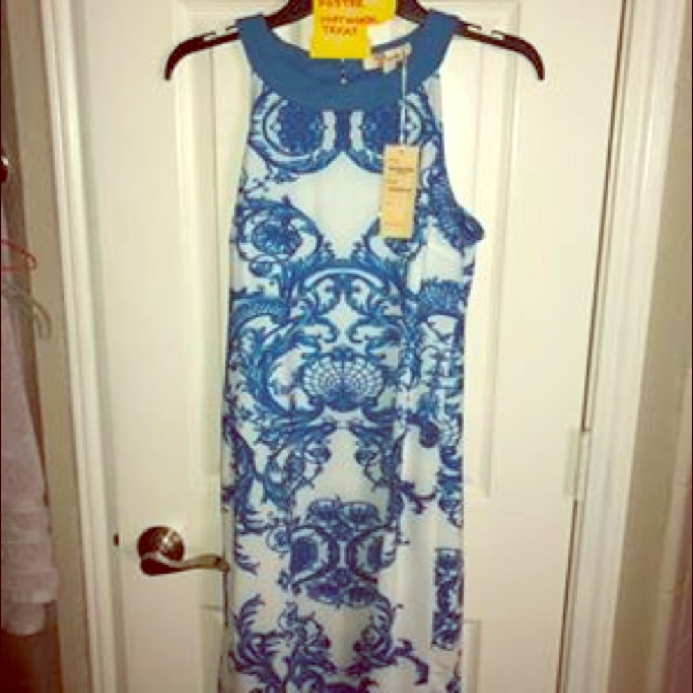 Blue&White Sleek Dress